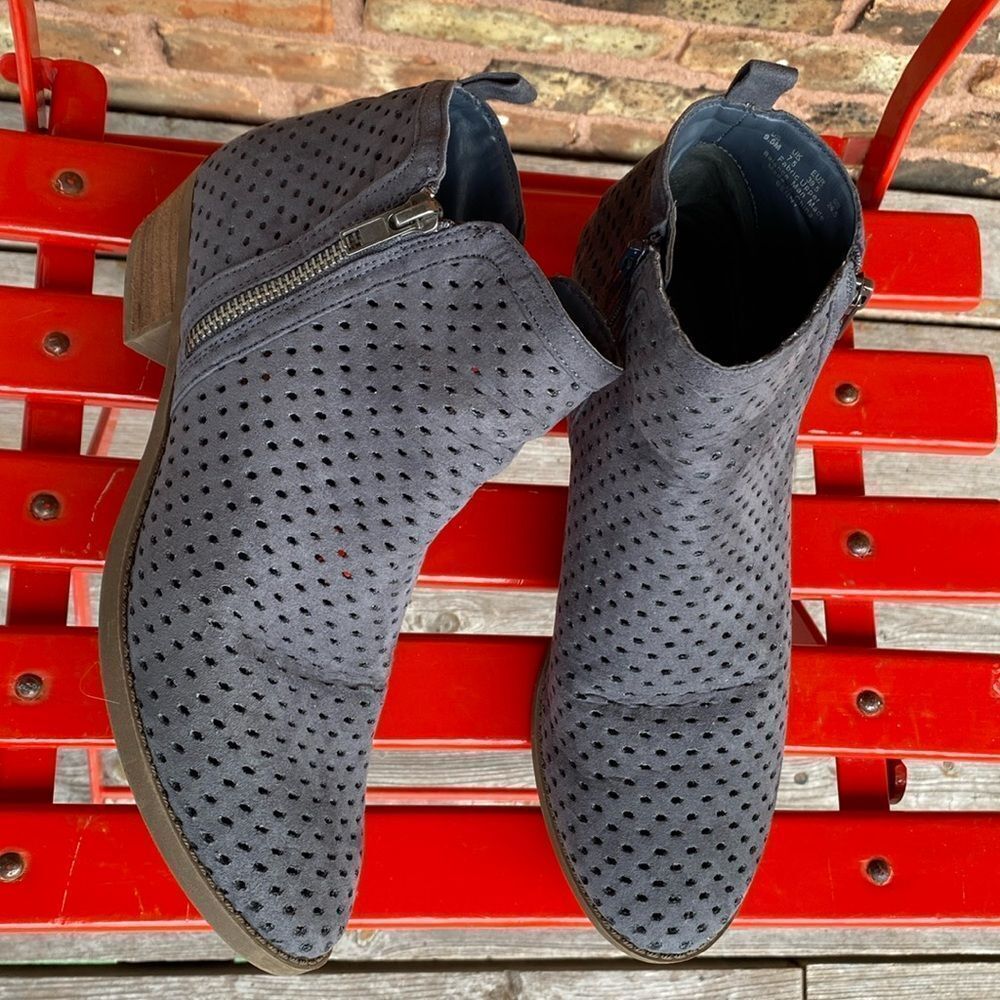 Carlos Perforated Benny Zip up Ankle Boots